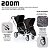 Carrinho De Bebê Para Gêmeos Zoom ABC Design Piano - Imagem 2