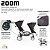 Carrinho De Bebê Para Gêmeos Zoom ABC Design Piano - Imagem 3