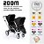 Carrinho De Bebê Para Gêmeos Zoom ABC Design Piano - Imagem 9