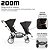 Carrinho De Bebê Para Gêmeos Zoom ABC Design Piano - Imagem 4