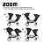 Carrinho De Bebê Para Gêmeos Zoom ABC Design Storm - Imagem 15