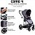 Carrinho de Bebê Travel System Como 4 ABC Design Diamante Asphalt - Imagem 9