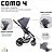 Carrinho de Bebê Travel System Como 4 ABC Design Diamante Asphalt - Imagem 5