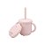 Copo de Silicone Infantil 2 em 1 Petit Piá 270ML Rosa - Imagem 1