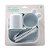 Kit De Alimentação Infantil de Silicone Petit Piá 4 Peças Azul - Imagem 5