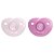 Kit de Chupetas Avent Soothie 2 Peças Coração Rosa/Roxa 0-3M - Imagem 1