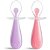 Kit Infantil de Colheres Em Silicone Munchkin - Roxo e Rosa (2 Unidades) - Imagem 1