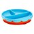 Prato de Silicone Infantil Com Divisórias e Ventosa Yummy Fisher Price Azul - Imagem 1