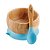 Tigela de Bambu Com Ventosa + Colher Avanchy Azul - Imagem 2