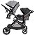 Carrinho De Bebê Para Gêmeos Kiddo Pair Melange Cinza - Imagem 13