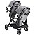 Carrinho De Bebê Para Gêmeos Kiddo Pair Melange Cinza - Imagem 6