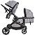 Carrinho De Bebê Para Gêmeos Kiddo Pair Melange Cinza - Imagem 8