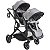 Carrinho De Bebê Para Gêmeos Kiddo Pair Melange Cinza - Imagem 1