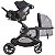 Carrinho De Bebê Para Gêmeos Kiddo Pair Melange Cinza - Imagem 11