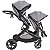 Carrinho De Bebê Para Gêmeos Kiddo Pair Melange Cinza - Imagem 3