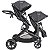 Carrinho De Bebê Para Gêmeos Kiddo Pair Melange Grafite - Imagem 4