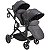 Carrinho De Bebê Para Gêmeos Kiddo Pair Melange Grafite - Imagem 3