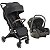 Carrinho De Bebê Kiddo Sprint II com Bebê Conforto Casulo Click Preto - Imagem 1