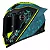 Capacete Ls2 Ff358 S Striker Azul Amarelo Com Spoiler - Imagem 1