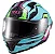 Capacete Motociclista Texx Raptor Arcade Rosa E Verde Viseira+Spoiler de Brinde - Imagem 2