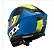 Capacete Texx Kaiman Fechado C/ Óculos Track Azul Verde - Imagem 4