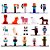 Mini Figuras Minecraft Nano MetalFigs 20-Pack Wave 3 | Jada - Imagem 2