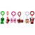 6 Bonecos Chaveiro Minecraft - Creeper, Papagaio, Axolote, Aranha, Galinha e Coguvaca  | Just Toys - Imagem 1