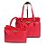 Kit com 2 Bolsas Femininas Fashion Vermelha Atacado - Imagem 1