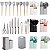 Kit Conjunto 19 Pçs De Utensílios Facas Silicone e Plástico Cozinha Jogo Completo Batedeira Colher Pegador - Imagem 4