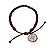 Pulseira Medalha Das Duas Cruzes Trançada - Marrom - Imagem 1