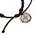 Pulseira Medalha Das Duas Cruzes Trançada - Marrom - Imagem 2