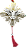 Adorno Divino Espirito Santo, dourado com branco - Imagem 1