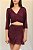 Blusa  listra brilho vinho - Imagem 1