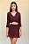 Blusa  listra brilho vinho - Imagem 2