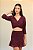 Blusa  listra brilho vinho - Imagem 3