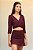Blusa  listra brilho vinho - Imagem 4