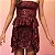 Vestido Babado Paetê Vinho - Imagem 1