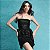 Vestido Babado Paetê Preto - Imagem 2