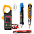 Kit 3 em 1 Alicate Amperímetro Digital + Caneta detector Alta Tensão NCV 12-1000V + Chave Teste - Imagem 1