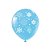 Balão Art-Latex Temático Floco de Neve Azul Claro/Branco c/25 - Imagem 2