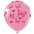 Balão 11 Borboletas C/25 Rosa/Rosa Maravilha - Imagem 1
