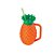 Caneca Abacaxi Laranja com Canudo - 500ML - Imagem 1