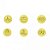 Kit Carimbo Halloween Amarelo 2cm - Imagem 1