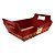 NT152 - Bandeja Grande 31x22,5x9,5cm Estampa Natal Boas Festas Bordô Degradê C/ Dourado - Imagem 1