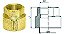 Conector Latão Redução Bronze Ramo B 22 RF 1/2" - Imagem 1