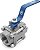 Valvula Esfera Tripartida 1/2 NPT Cl300 S1000 Wcb Pr Tp/Hc N - Imagem 1