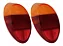 LENTE FUSCA LANTERNA TRASEIRA LOGO BECKER  BICOLOR - PAR FUSKINHA - Imagem 1