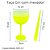 Kit Gin Taça Yellow 550 ml Especiarias Copo Shot 6 Mexedores Boccati - Imagem 3