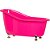 Kit C/3 Banheiras Beauty Rosa Pink Poliestireno 1 L 25cm Boccati - Imagem 1