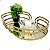 Bandeja Ayla Dourada Decorativa Oval Espelhada - Imagem 7